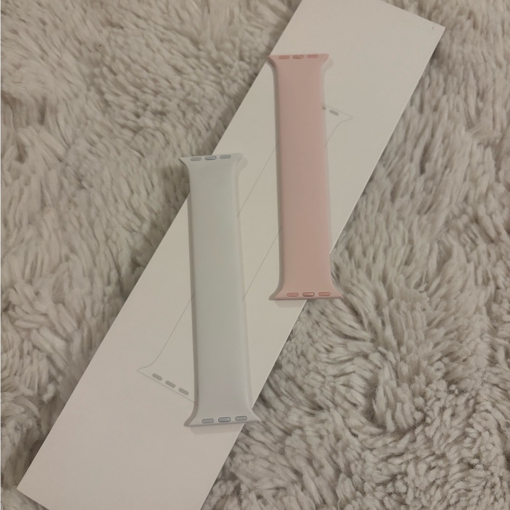 Apple Watch Solo Loop Band - White/Pink Size 2 40mm